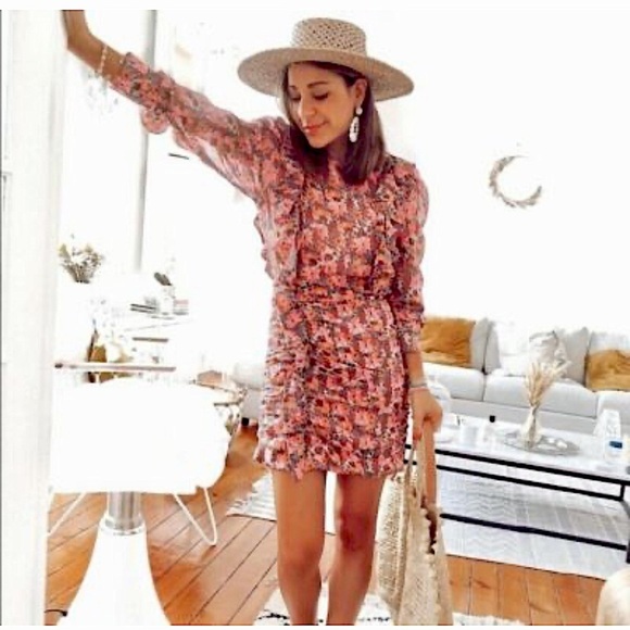 ZARA Blogger Fav Floral Ruffle Mini Dress New Plus Size - Picture 16 of 16